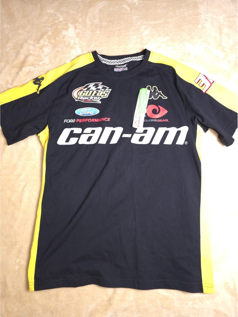 Kappa Racing Graphic T-shirt Men Large Black Short Sleeve